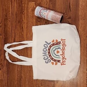 School Psychologist Tote Bag and Thermal Cup